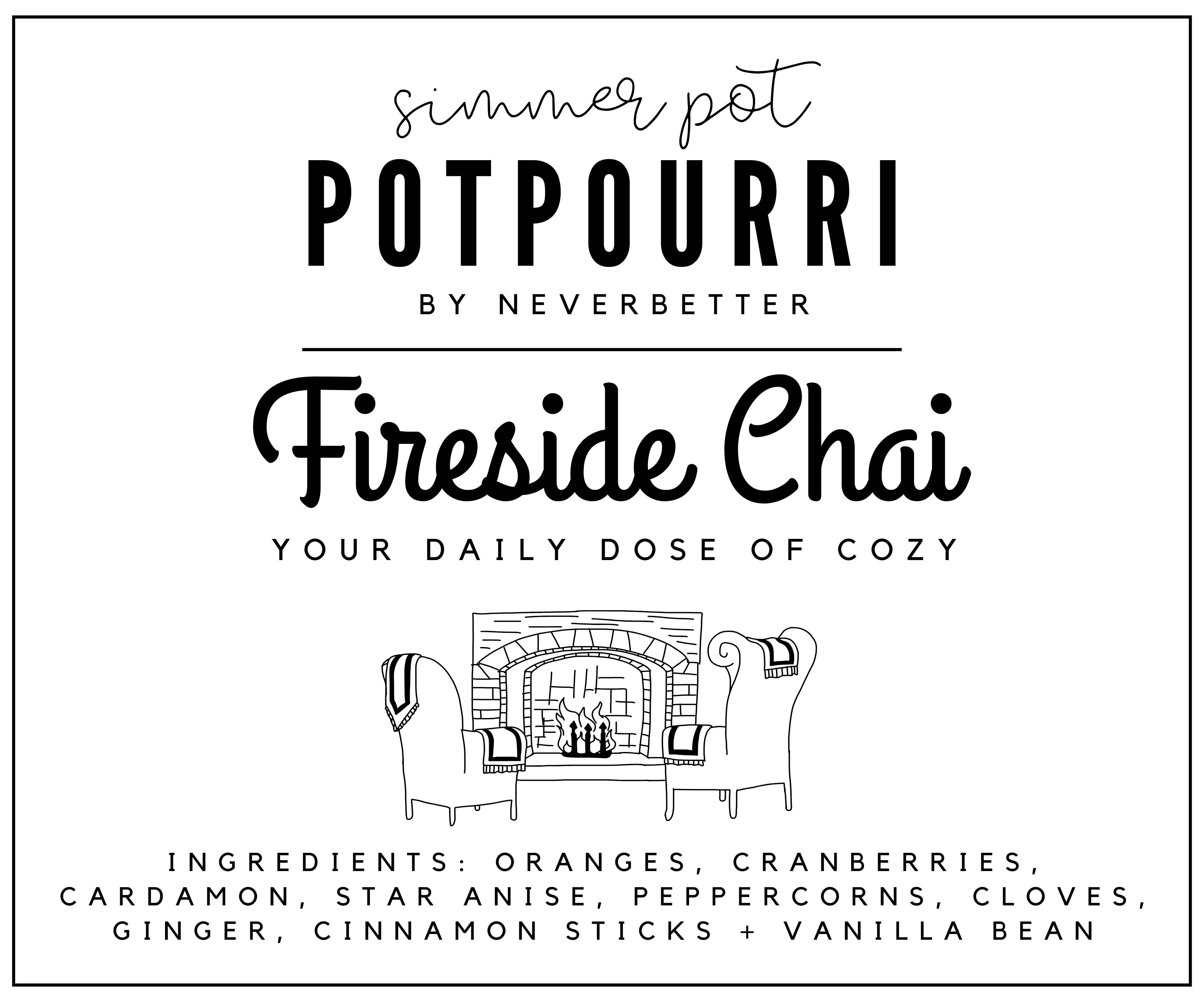 Simmer Pot Potpourri - Wholesale Potpourri - Fireside Chai Simmer Pot Potpourri  1