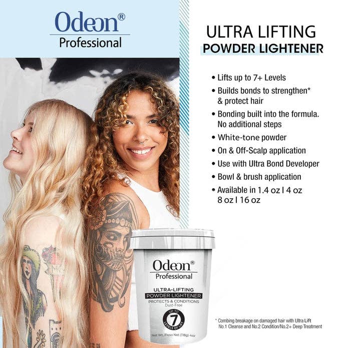 UB BRANDS INC - Wholesale Hair Dye - Odeon Professional Ultra-Lifting Powder Hair Lightener up to 7 Levels (4oz)1