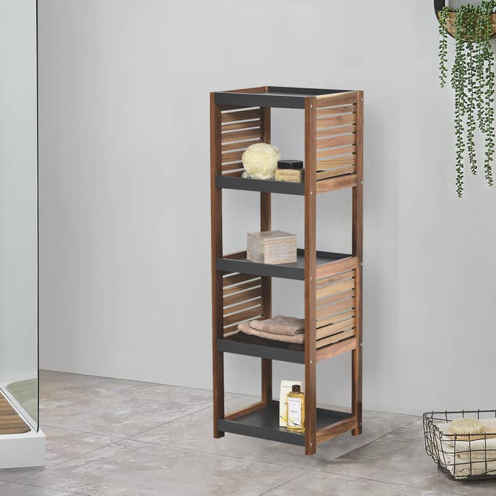 Open-Shelf Unit – Brown Gray Elements for wholesale by Evideco French Home Goods