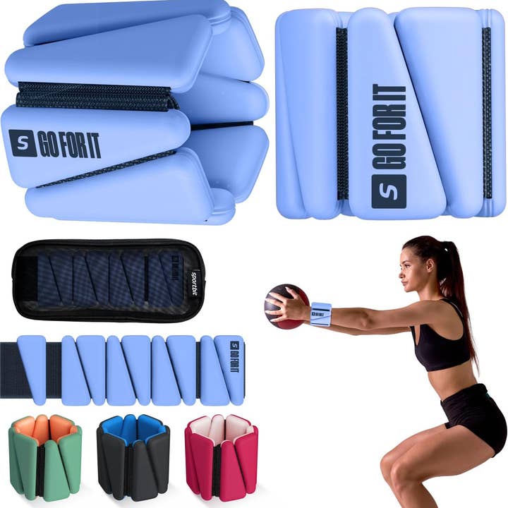 Sportbit - Wholesale Fitness Equipment - SPORTBIT Wrist and Ankle Weights for Women - Set of 2 (1lb Each) Wearable Ankle & Wrist Weights5