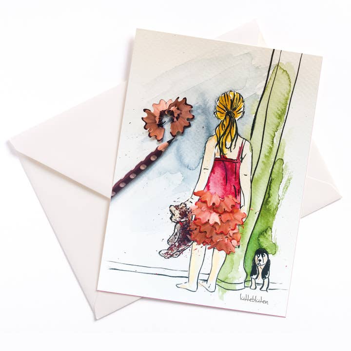 Pencil Skirt - Card with Envelope for wholesale by Lütteblüten