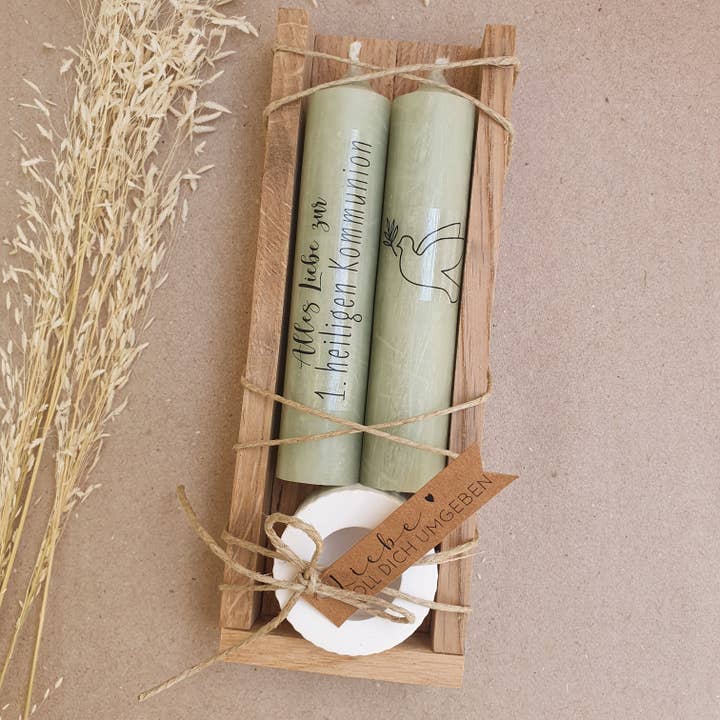Conjunto de velas para primeira comunhão com pomba | presente por atacado de isaMi