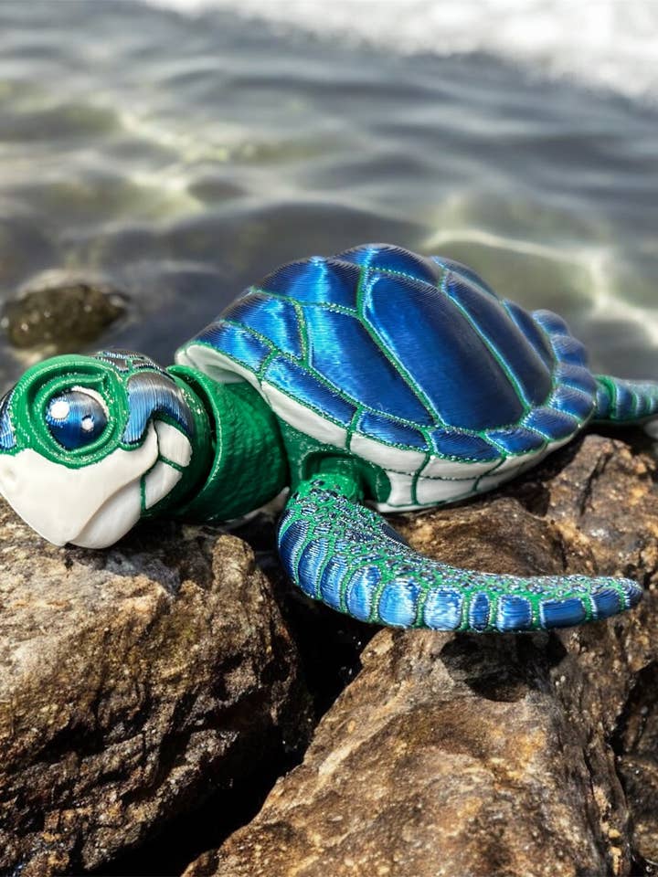 Sea Turtle large fidget articulated figurine for wholesale by 3D in Paradise