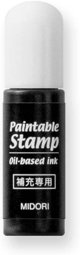 「FUNJI」In Japan - Wholesale Rubber/Decorative Stamp - Midori Paintable Rotating Stamp – Black Ink, Refillable2