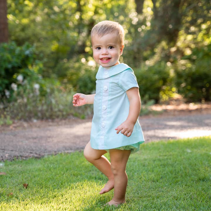 Walker Forklædesæt i Havskum med Hvidt Indsats for engroshandel hos Angels and Company Clothing