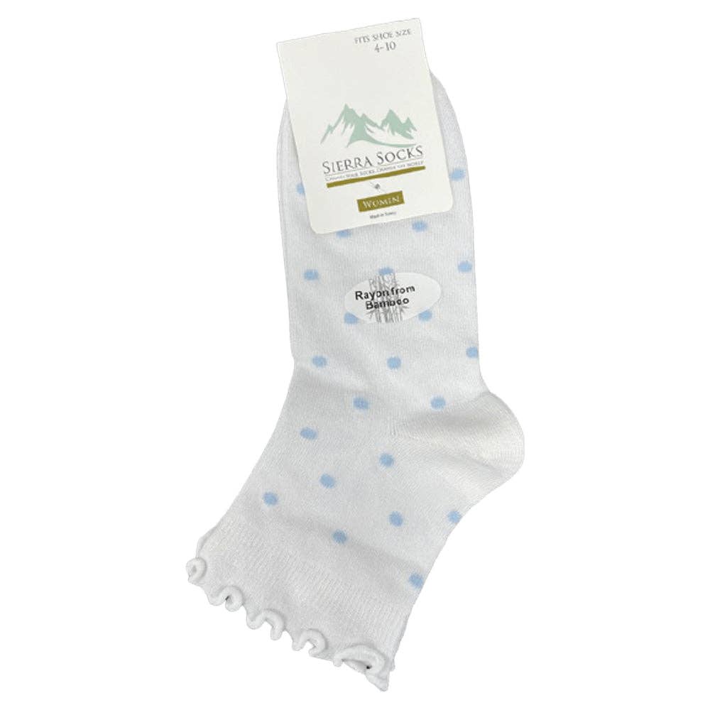 Sierra Socks - Wholesale Socks - Women's - Women's Rayon Quarter High Socks - in 4-Pair or 2-Pair Packs with Fun Lettuce Edge Ruffle Socks for Women, Girls and Teens16