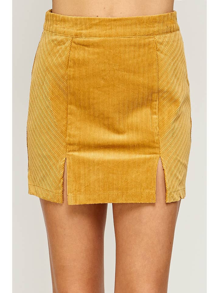 MINIGONNA IN VELLUTO A COSTE per la vendita all'ingrosso da parte di Sans Souci