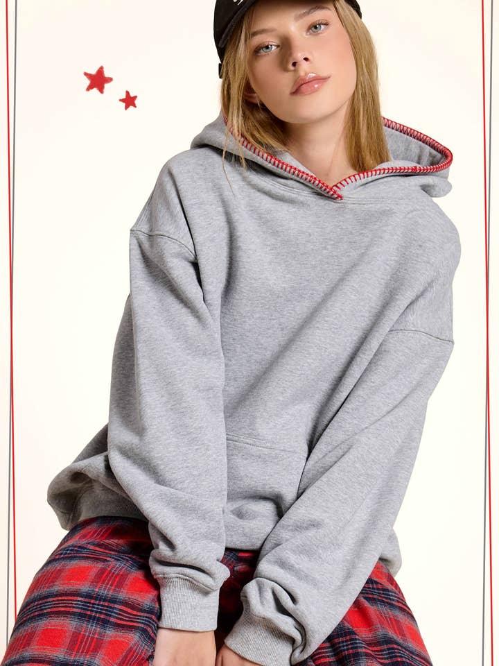 MDT7722-Tung sweatshirt med tæppesting hætte for engroshandel hos La Miel