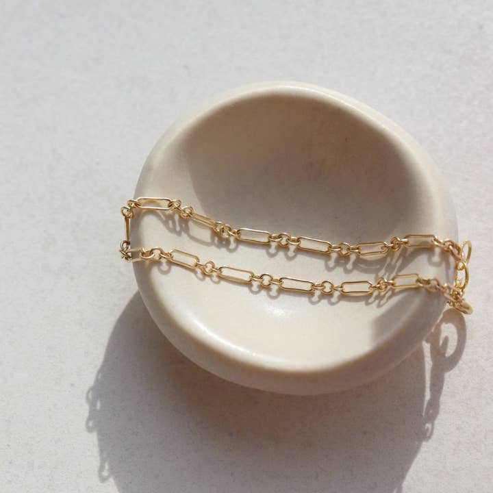 Callie Chain Bracelet in 14k Gold Fill or Sterling Silver for wholesale by Token Jewelry