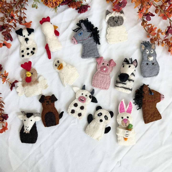 Karma Nepal Crafts - Wholesale Finger Puppet - Kids & Baby - Handmade  Wool Felted Farm Animal Finger Puppet0