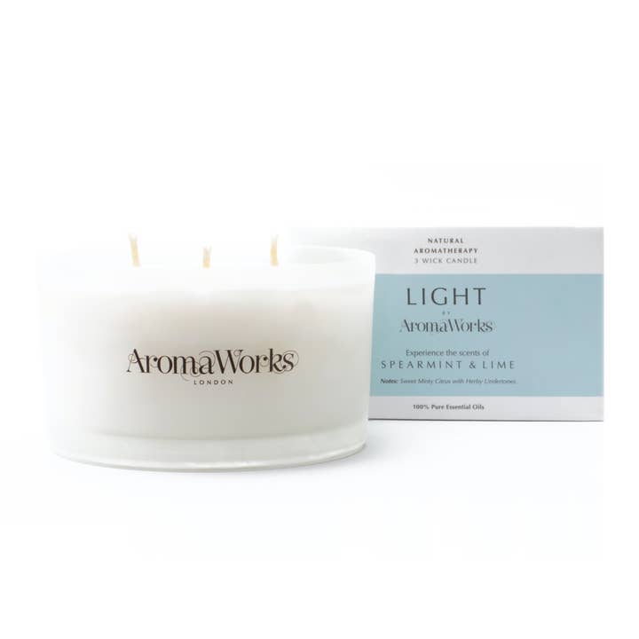 Aromaworks Light Multiwick Candle, Spearmint & Lime for wholesale by Wax Lyrical UK