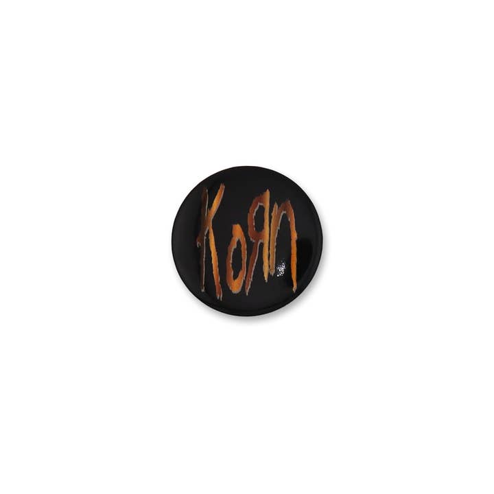Korn Logo Vintage Button for wholesale by Hungry Ghost Press