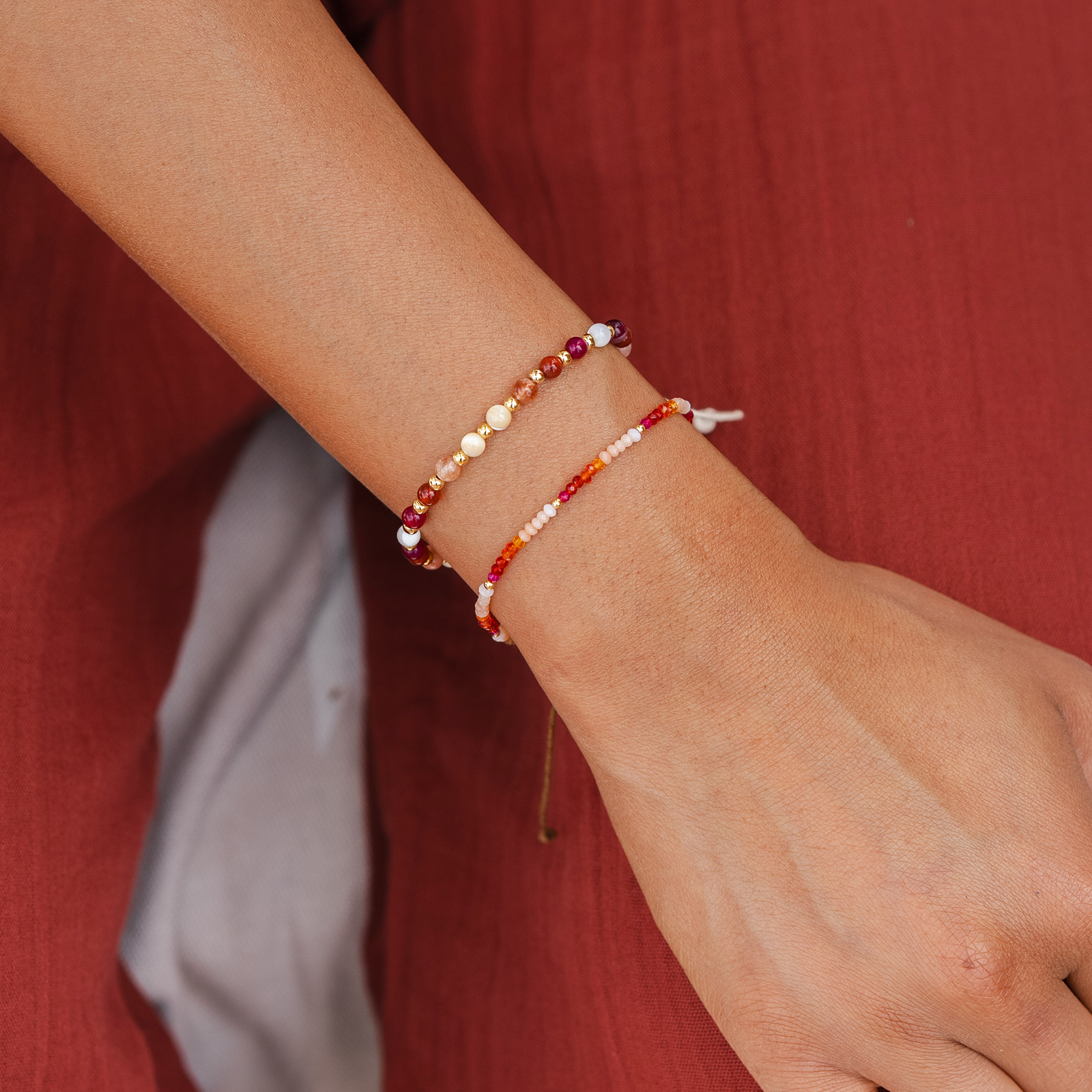 Lotus and Luna - Vente Bracelet de perles - Bracelet de guérison Hawaï Big Island 4 mm4