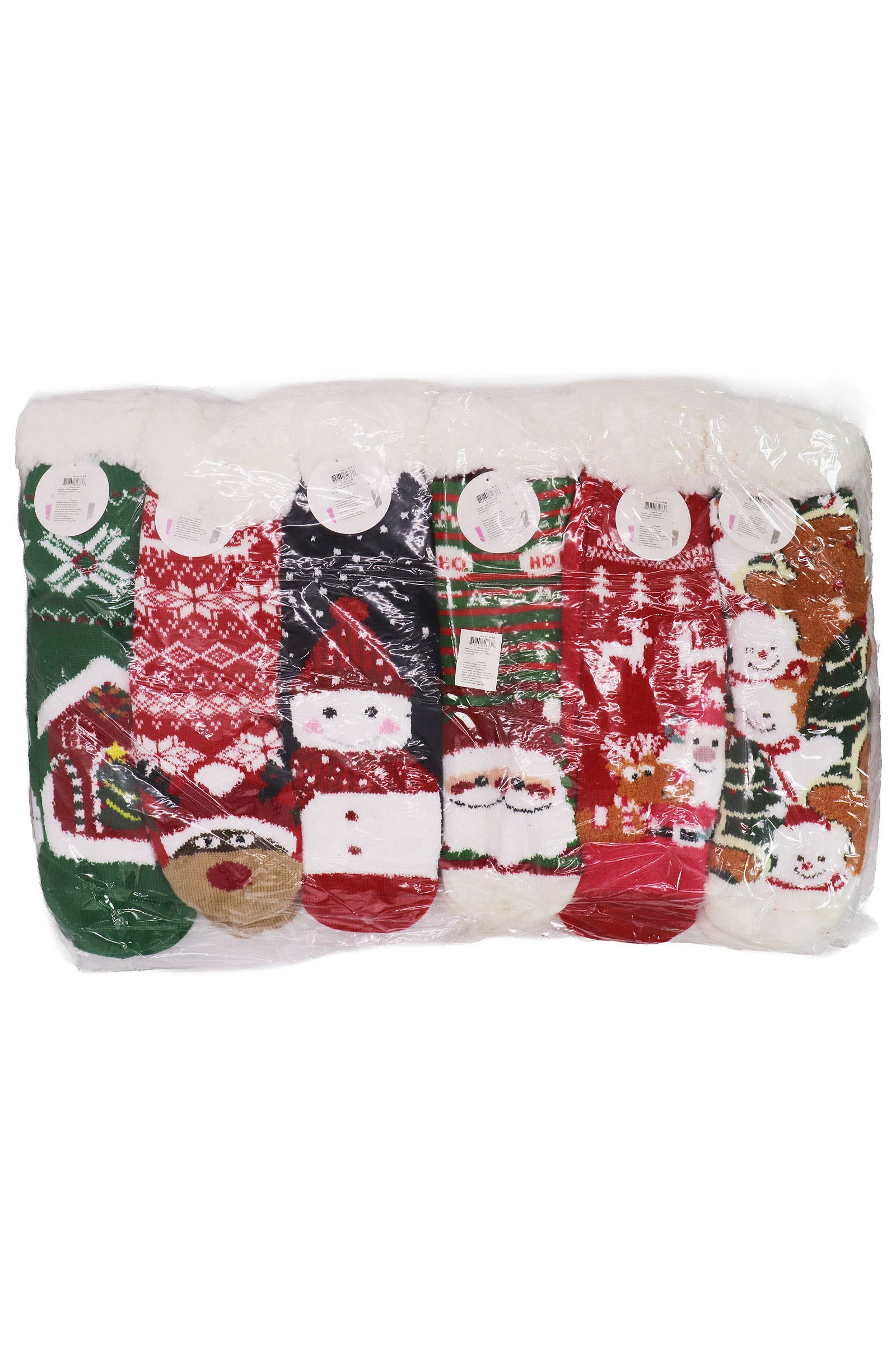 ASSORTEREDE Juletykke fleece skridsikre loungesokker for engroshandel på Faire11