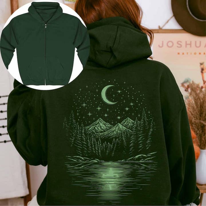 Celestial Full Zip Up Hoodie | Graphic Celestial Hoodie for wholesale by Sisterly Gifts Shop