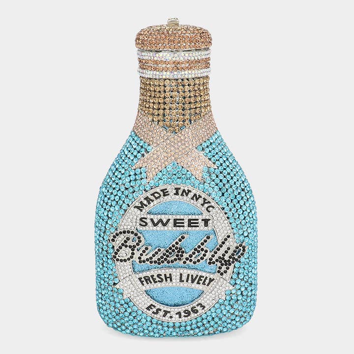 Sensibling Corp. - Wholesale Clutch Bag - Women's - Crystal Rhinestone Bubbles Champagne Clutch / Shoulder Bag