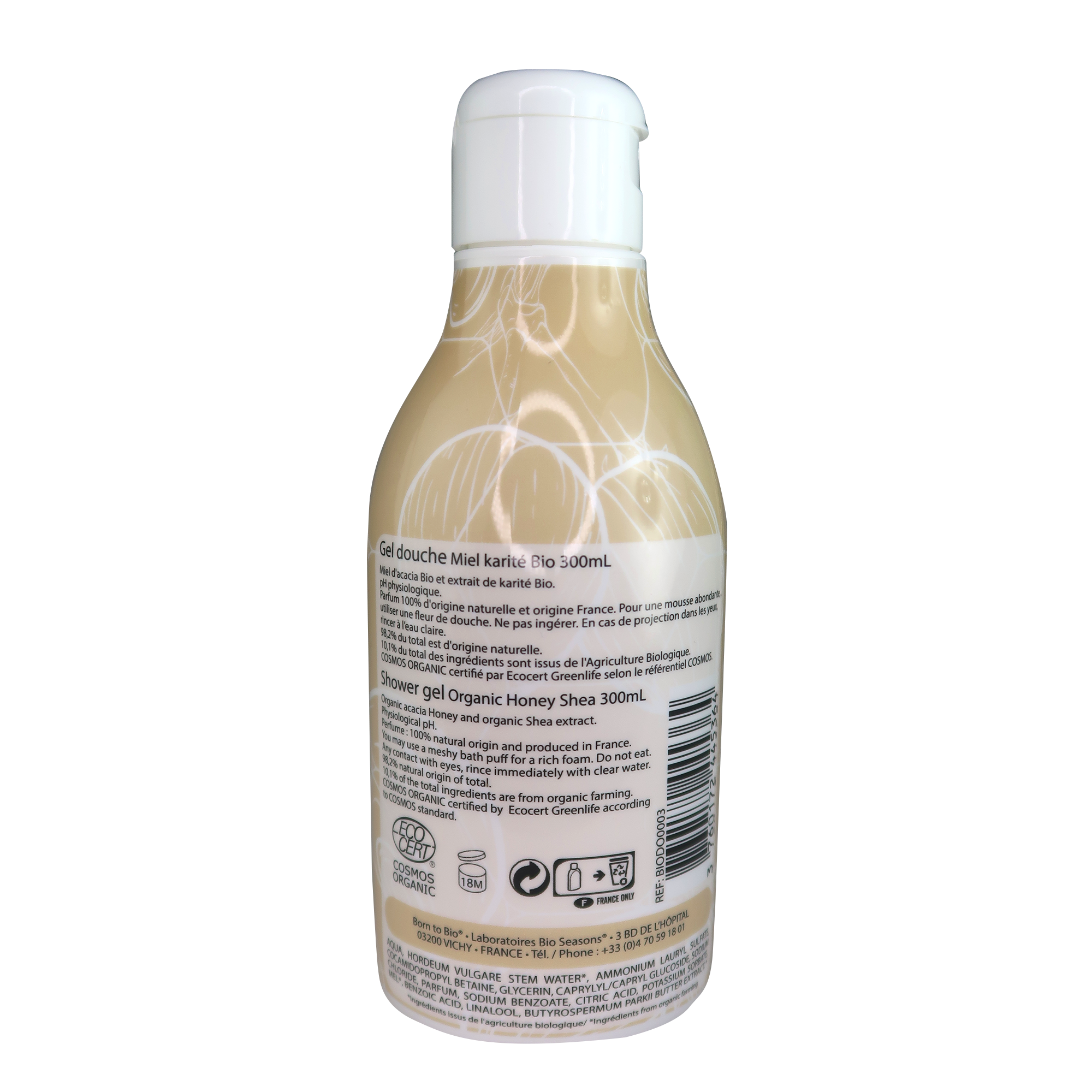 Les Laboratoires Bio Seasons - Wholesale Body Wash/Shower Gel - Bio cosmos organic honey shower gel1