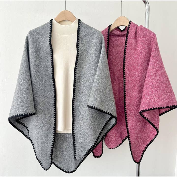 JC Sunny Fashion - Wholesale Scarf - Women's - JC023507 Triangle Embroidered Edge scarf