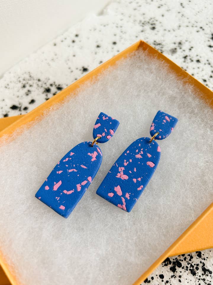 Midnight Speckle Earrings for wholesale by Lemon Lee Studio