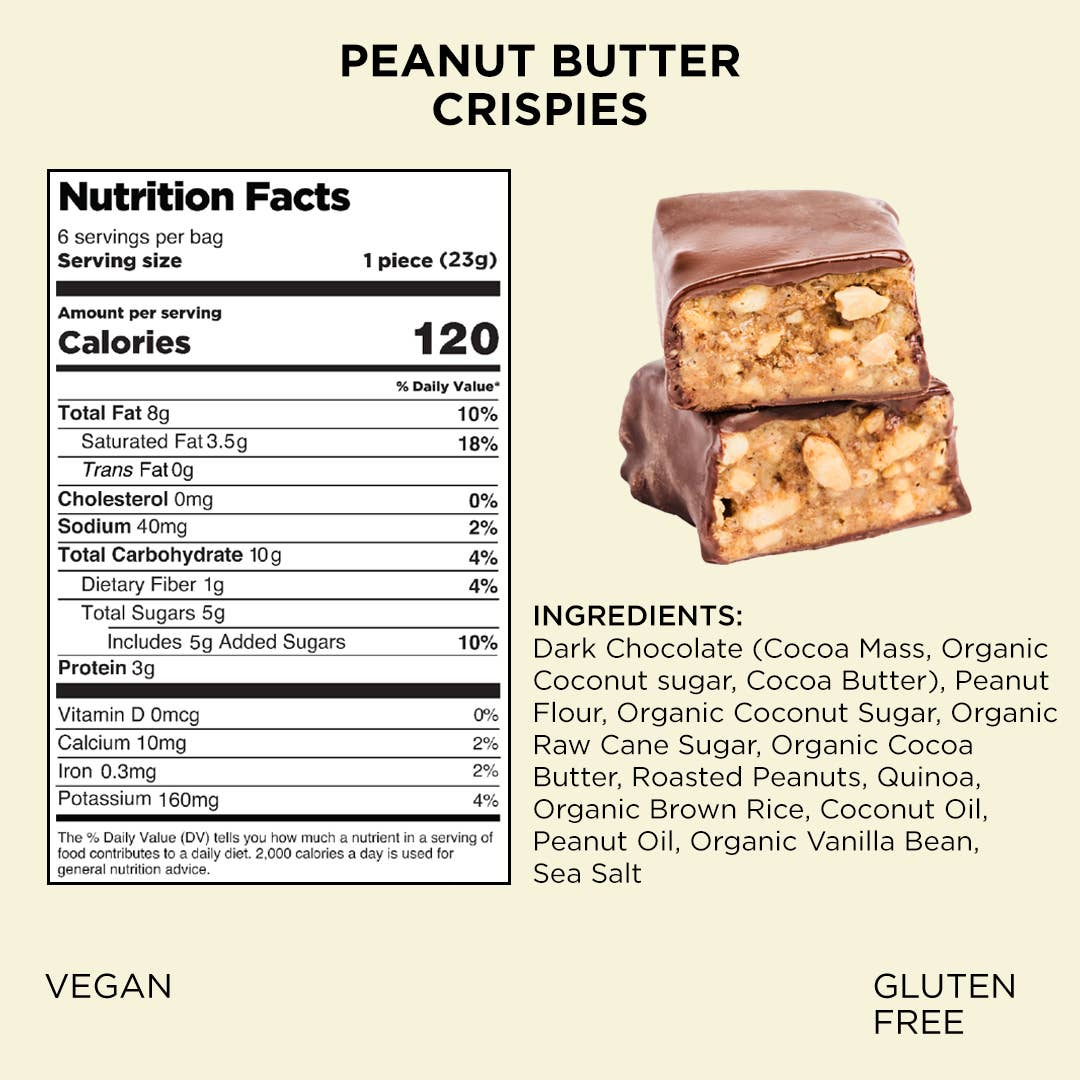 Simply Gum - Wholesale Chocolate Covered Sweets - Peanut Butter Crispies (4.7 oz Bags) | Pack of Six4