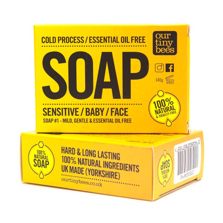 Soap #1 for Sensitive Skin (140g Big Block) / 100% Natural / Eco Friendly for wholesale by Our Tiny Bees