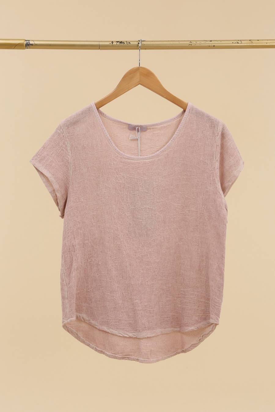 la maison des fibres naturelles – wholesale T-shirt – women's – cotton-linen blend t-shirt, round neck 3389 10% linen 90% cotton3