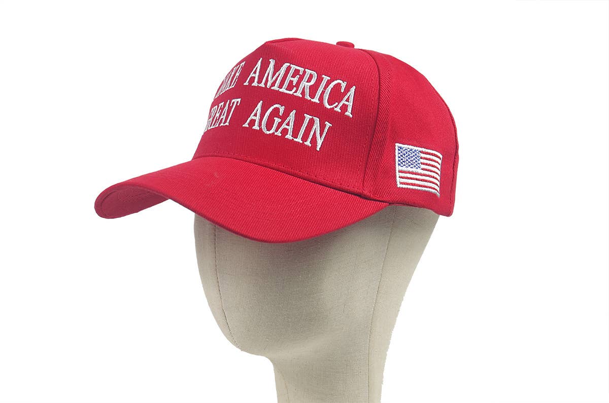 Red Make America Great Again Baseball Cap MOQ 3pcs ZK1728 for wholesale on Faire5