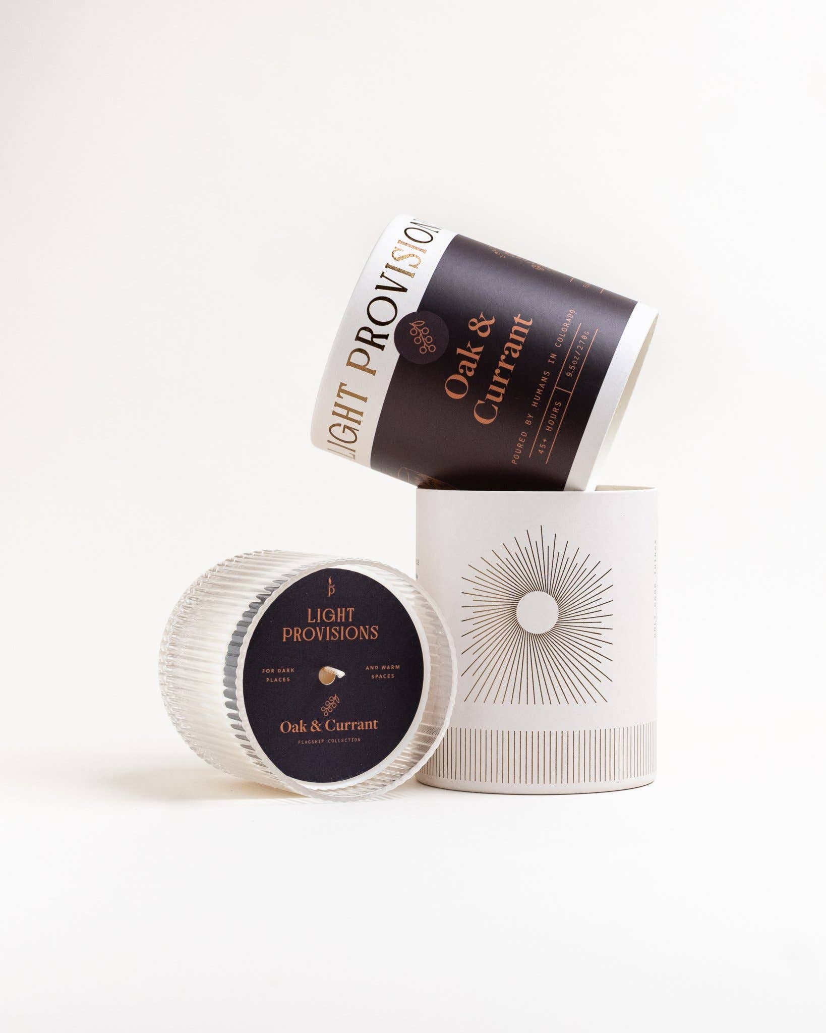 Light Provisions - Wholesale Jar/Filled Candle - 9.5 oz Oak & Currant Candle 3