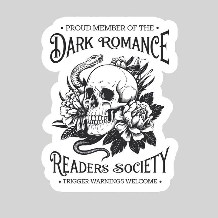 Società dei Lettori di Romanzi Dark Adesivo per Lettori di Libri – Adesivo Impermeabile da 3" con Sovrapposizione Olografica – Lettura, Libri, Amante dei Libri, Libreria per la vendita all'ingrosso da parte di Purely Bookish