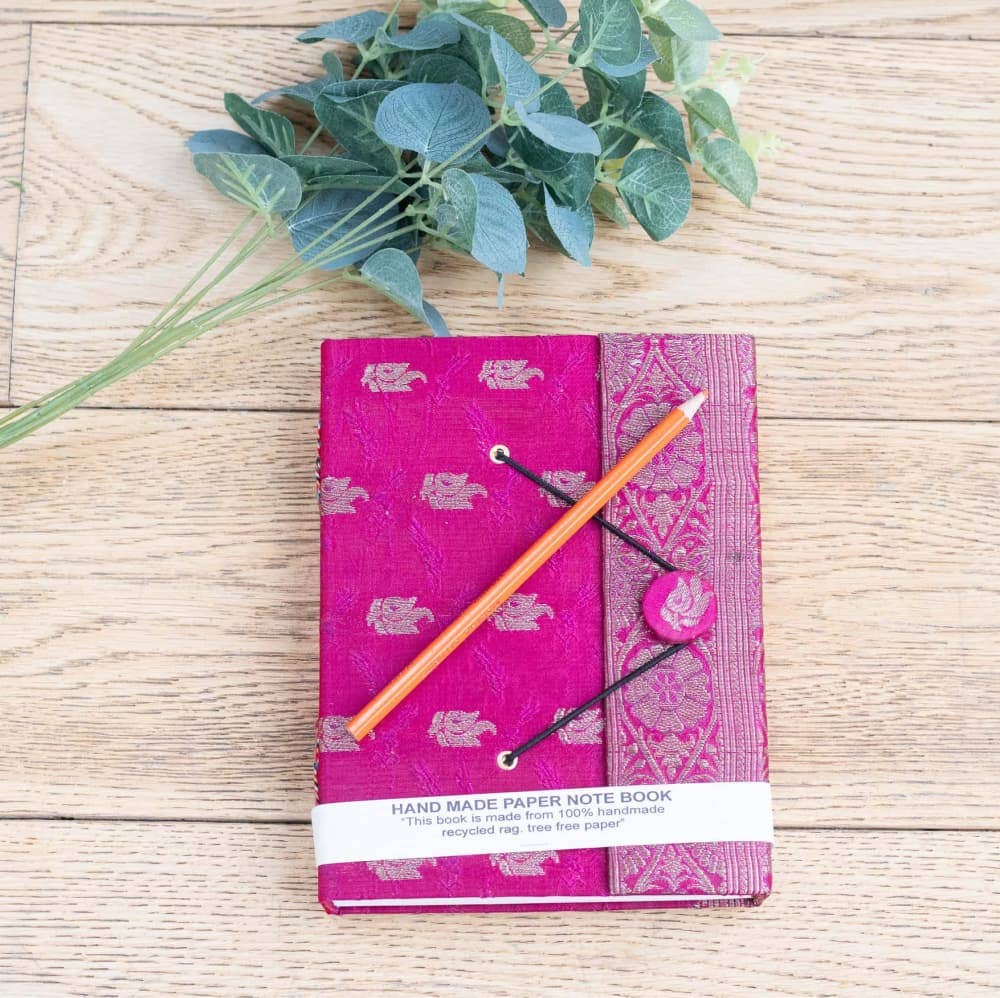 Mytri Designs – wholesale Journal/diary – Handmade Recycled Paper & Saree Journal2