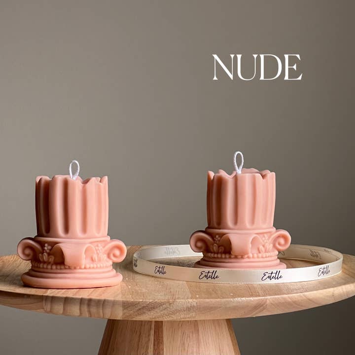 Estelle Studio - Wholesale Novelty Candle - Soy Wax Roman Column Candle: Handmade Home Decor1