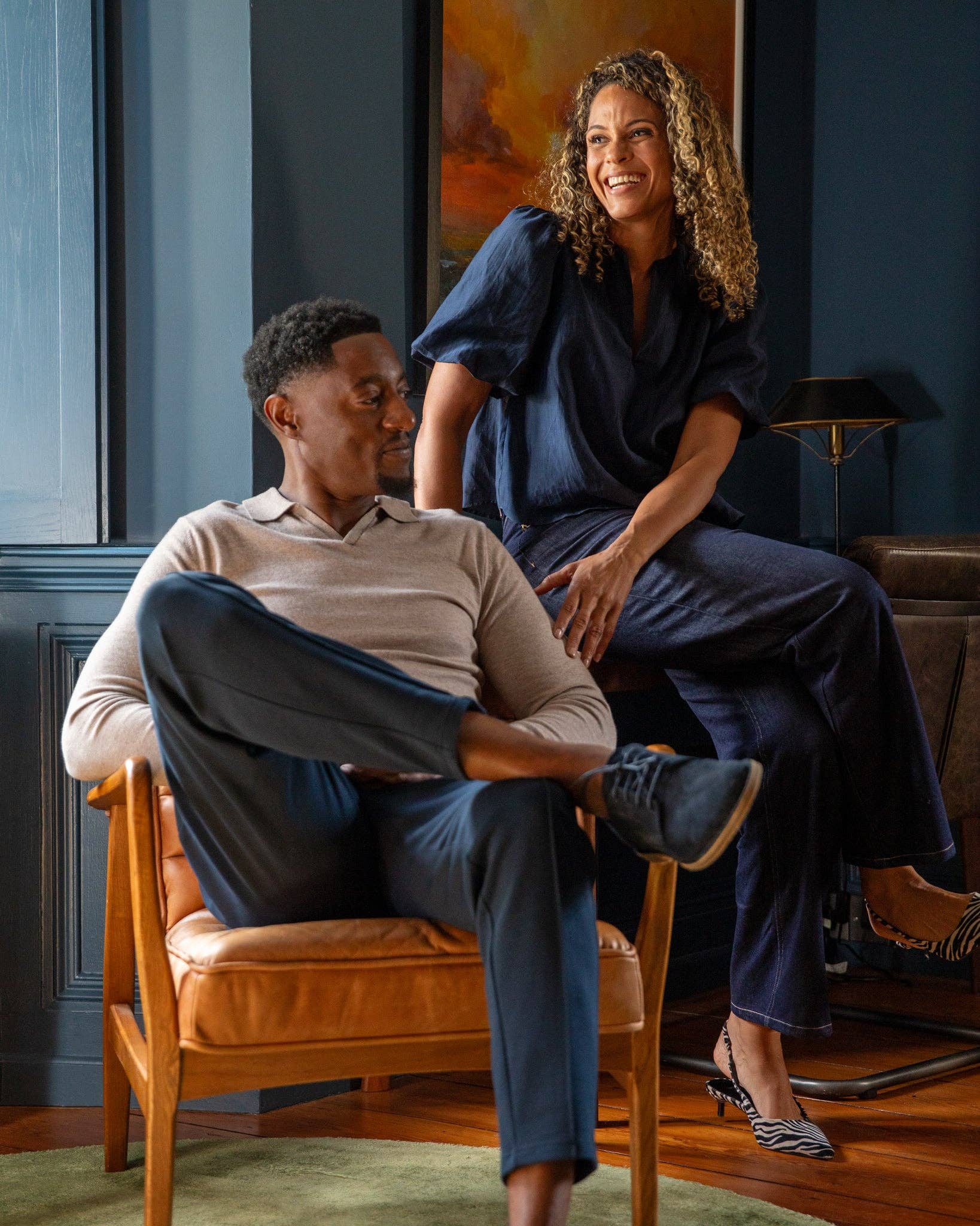 CHALK – Blusa - Mulher por atacado – Top Porcha | Azul Marinho