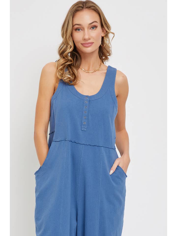 Sweet Lovely by Jen - Wholesale Jumpsuit - Women's - COTTON WASHED SLOUCHY JUMPSUIT30