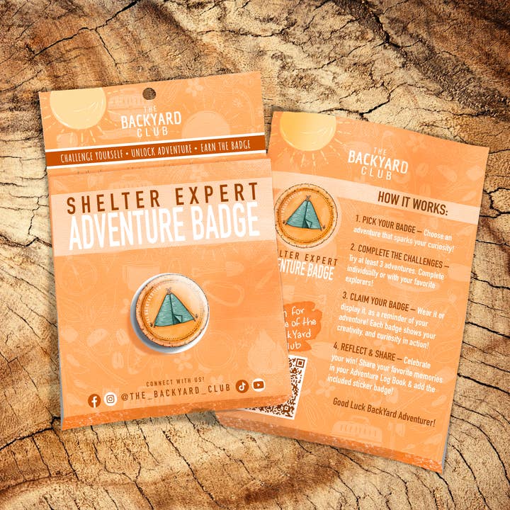 Shelter Expert - Adventure Badge for wholesale by The BackYard Club