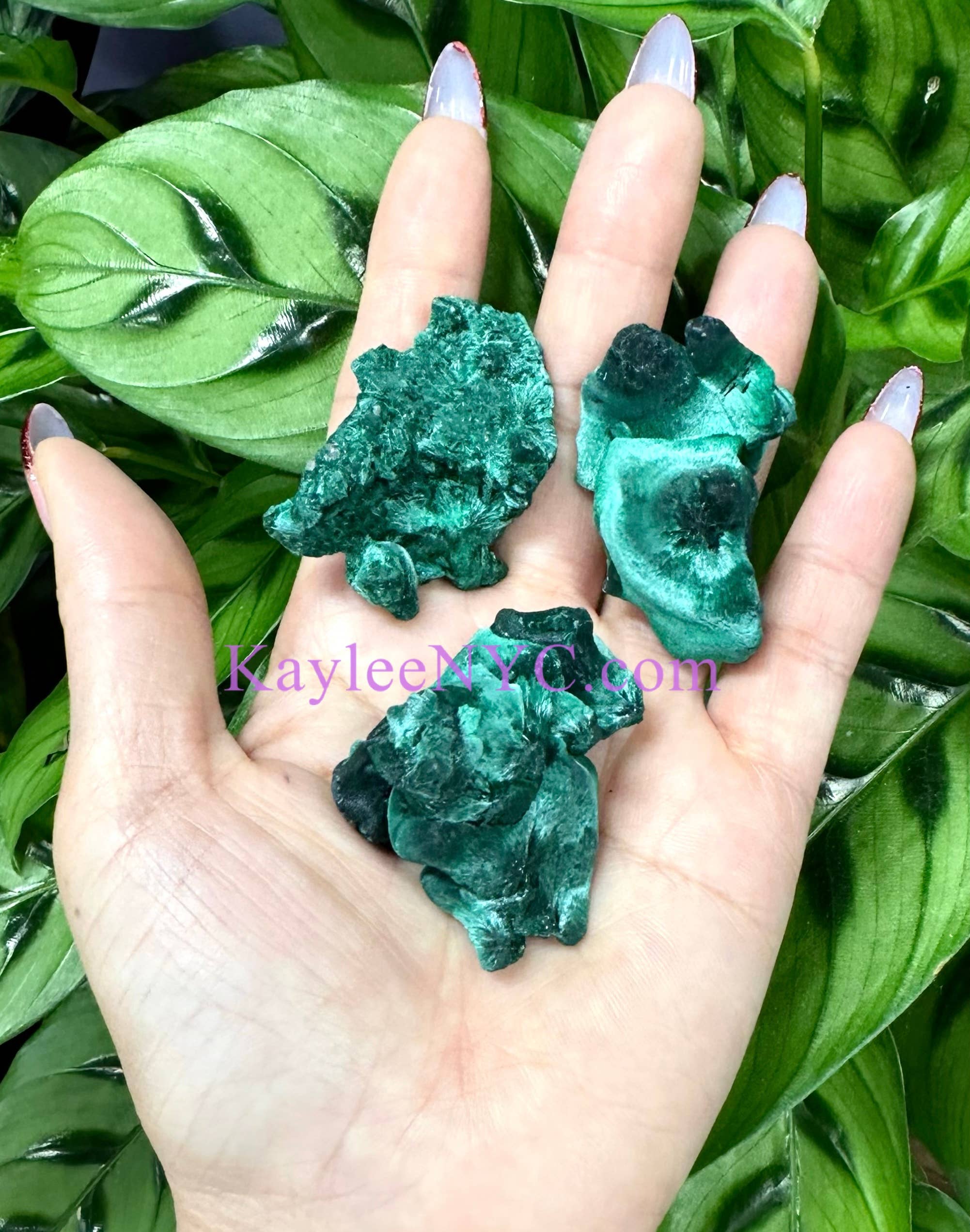 KayleeNYC - Wholesale Spiritual Stone/Crystal - 0.5 lb Natural Malachite Specimens Crystals healing energy 6
