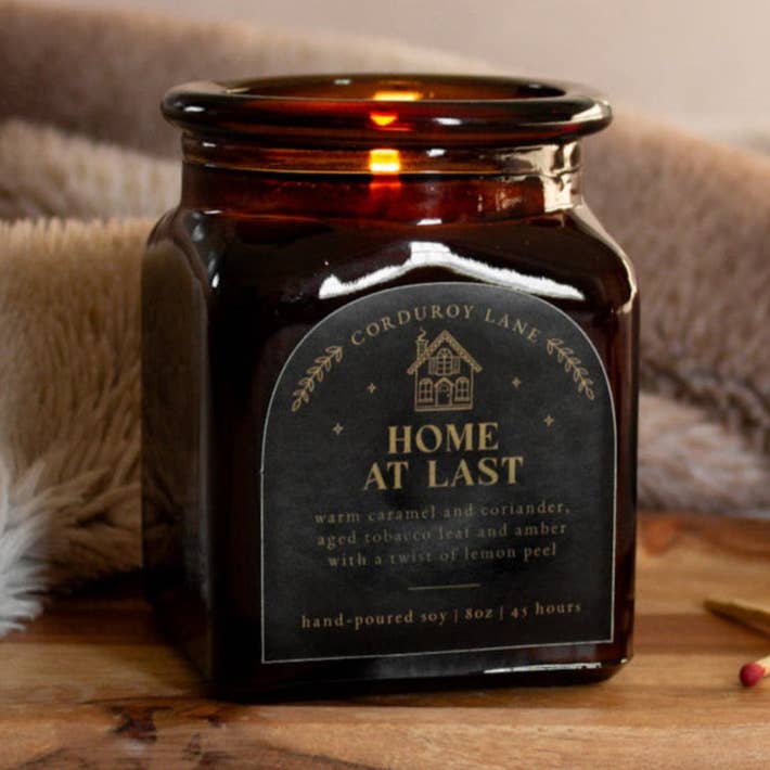 Home at Last Apothecary Candle for wholesale by Corduroy Lane Candle Co