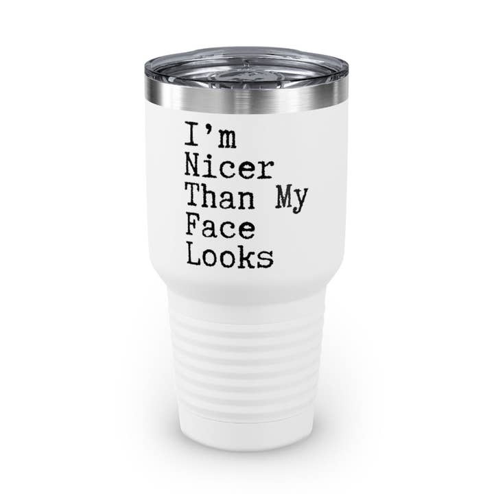 Gobelet en acier inoxydable de 30 oz, couleurs, comportements sarcastiques introvertis hilarants, détresse, discours humoristiques, attitudes, sarcasme, ligne, gags pour la vente par Teegarb LLC