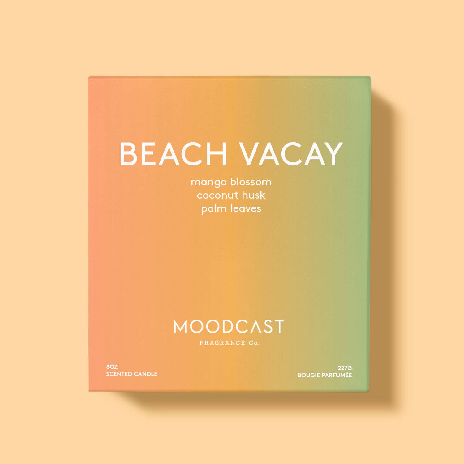 Moodcast Fragrance Co. - Wholesale Pot/gevulde kaars - Kokoswas Kaars - Vibes - Strandvakantie - 8 oz Glazen Pot1
