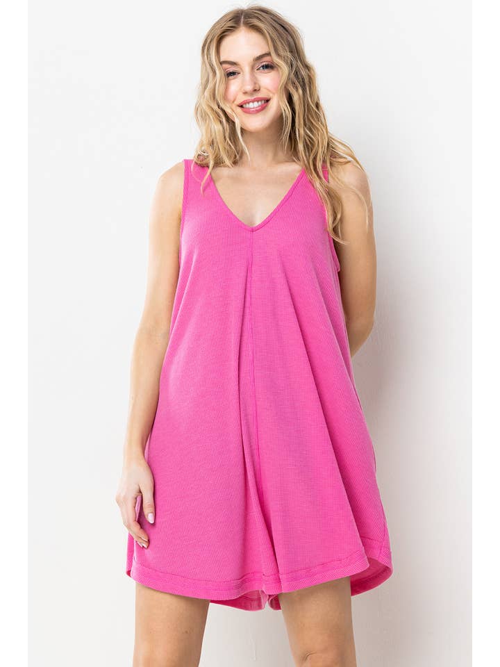 Ces Femme USA - Wholesale Romper - Women's - Sleeveless Solid Romper with Pockets / BJ6862SA