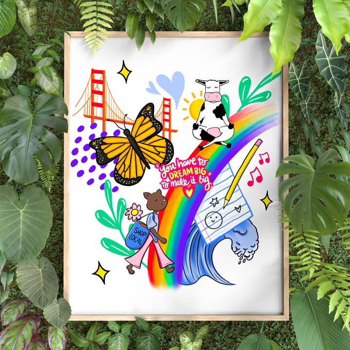 Ein Schub an Kreativität, 8 x 10 Zoll. Kunstdruck für den Großhandel von quirky burp illustrations