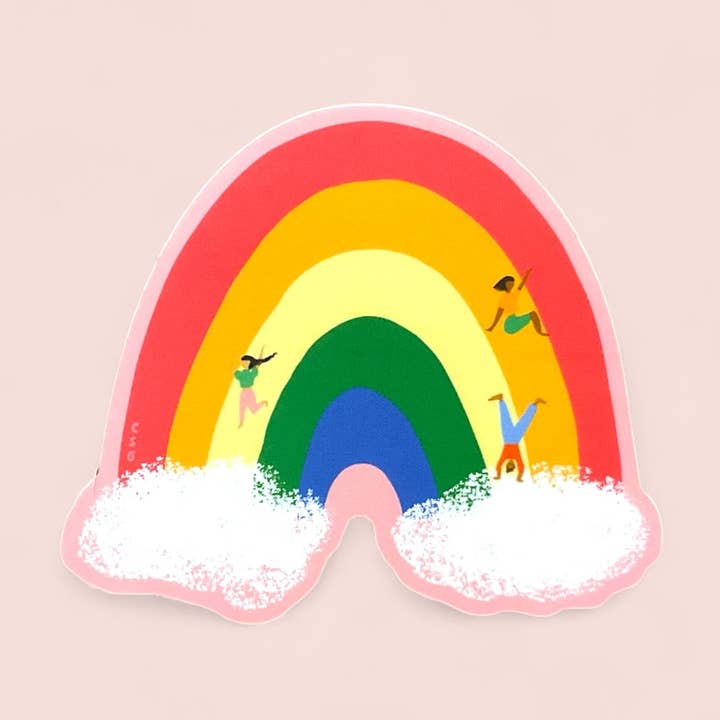 Rainbow Slide - Sticker découpé pour la vente par Carolyn Suzuki
