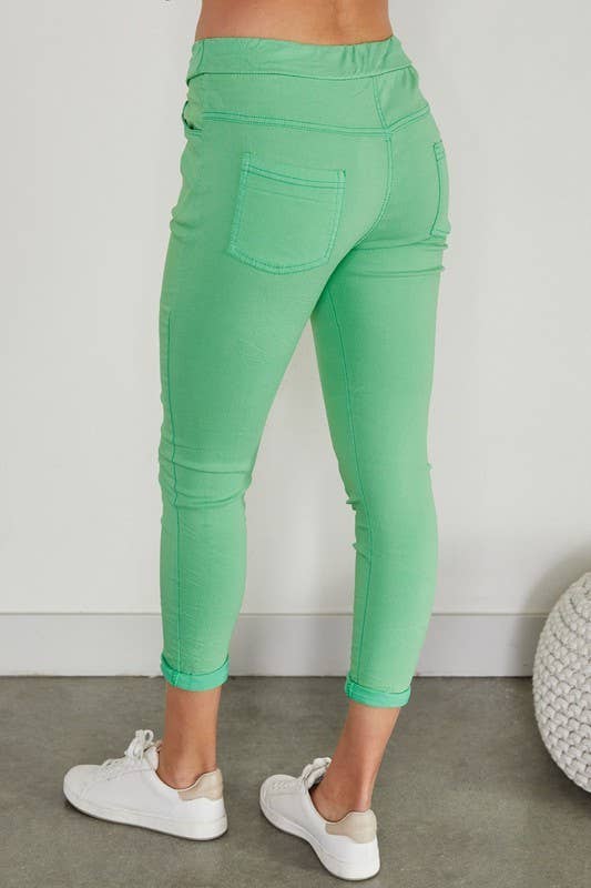 VENTI6 - Wholesale Athletic Sweatpants/Joggers - Women's - SOLID DRAWSTRING CRINKLE JOGGERS (6175-SOLID)6