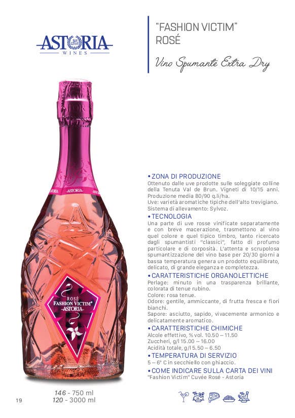 Metina SAS – wholesale Champagne/sparkling wine – Fashion Victim Rosé Brut Astoria Sparkling Wine 75 cl.2