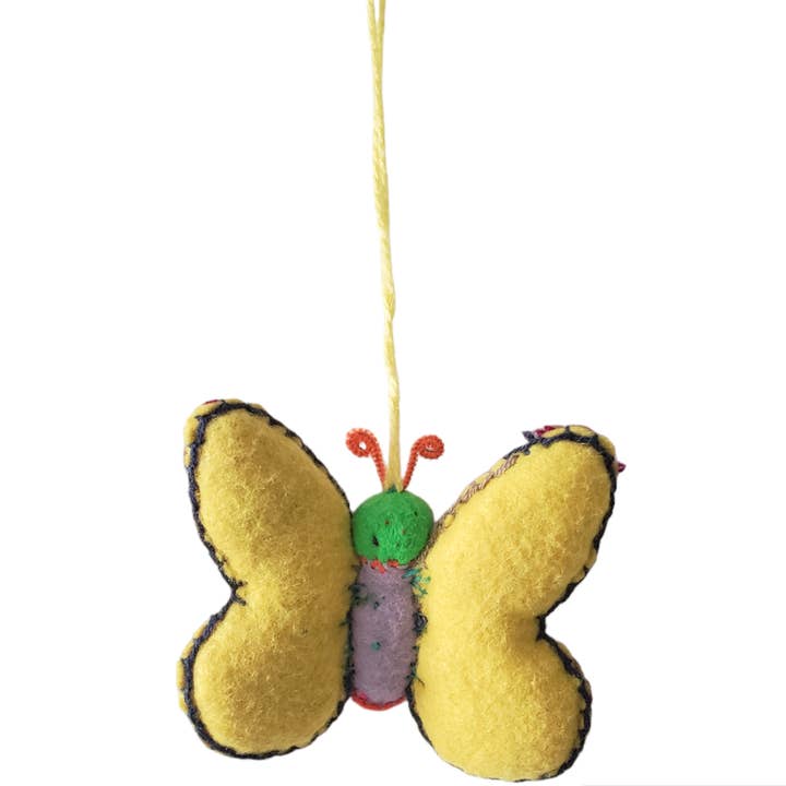 The Little Pueblo - Wholesale Ornament - Butterfly Animalito Chiapas Mexico