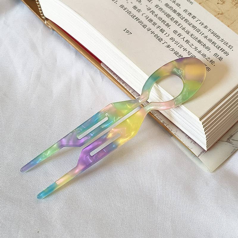 Tourtiwi - Vente Épingles à cheveux - Épingle à cheveux en acétate en forme de U, épingle à cheveux à texture colorée12