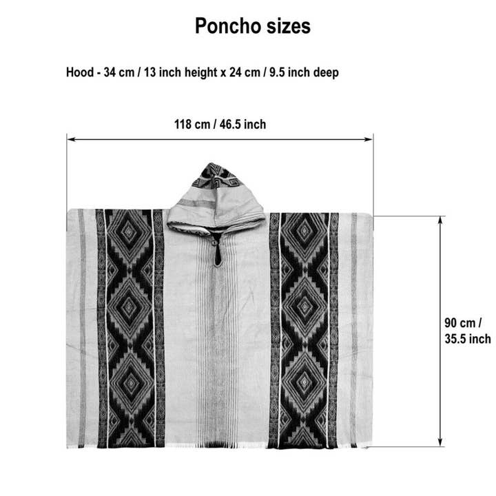 ECUALAMA – wholesale Poncho - Unisex – Lätt Baby Alpacka ull med huva Unisex Poncho tröja5