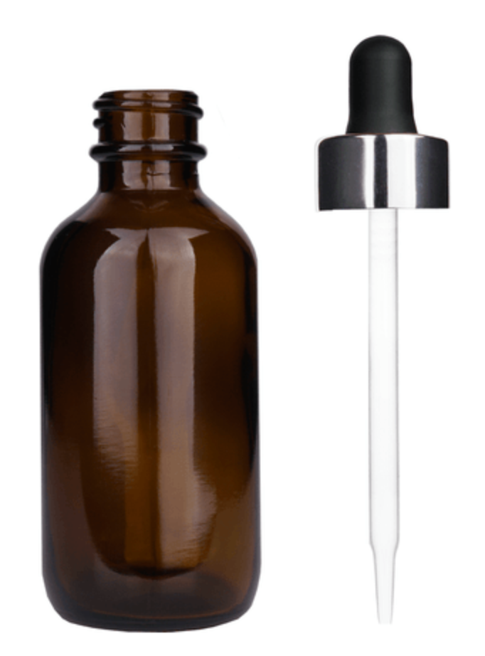 Best Bottles - Vente Supports pour huile essentielle - Bouteille ronde ambrée Boston - 60 ml (plusieurs couleurs de compte-gouttes)3