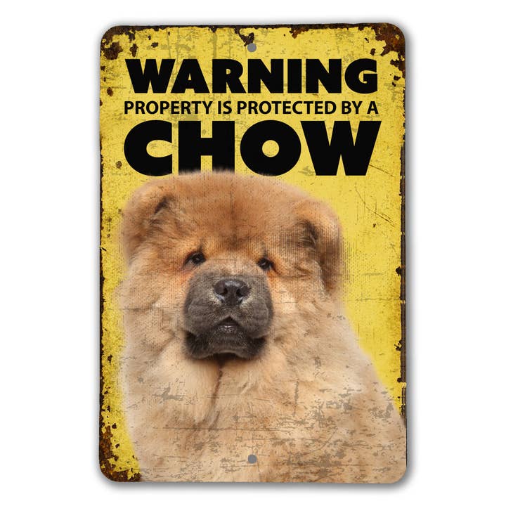Warning Chow Sign for wholesale by Real Cool Stickers & Stuff
