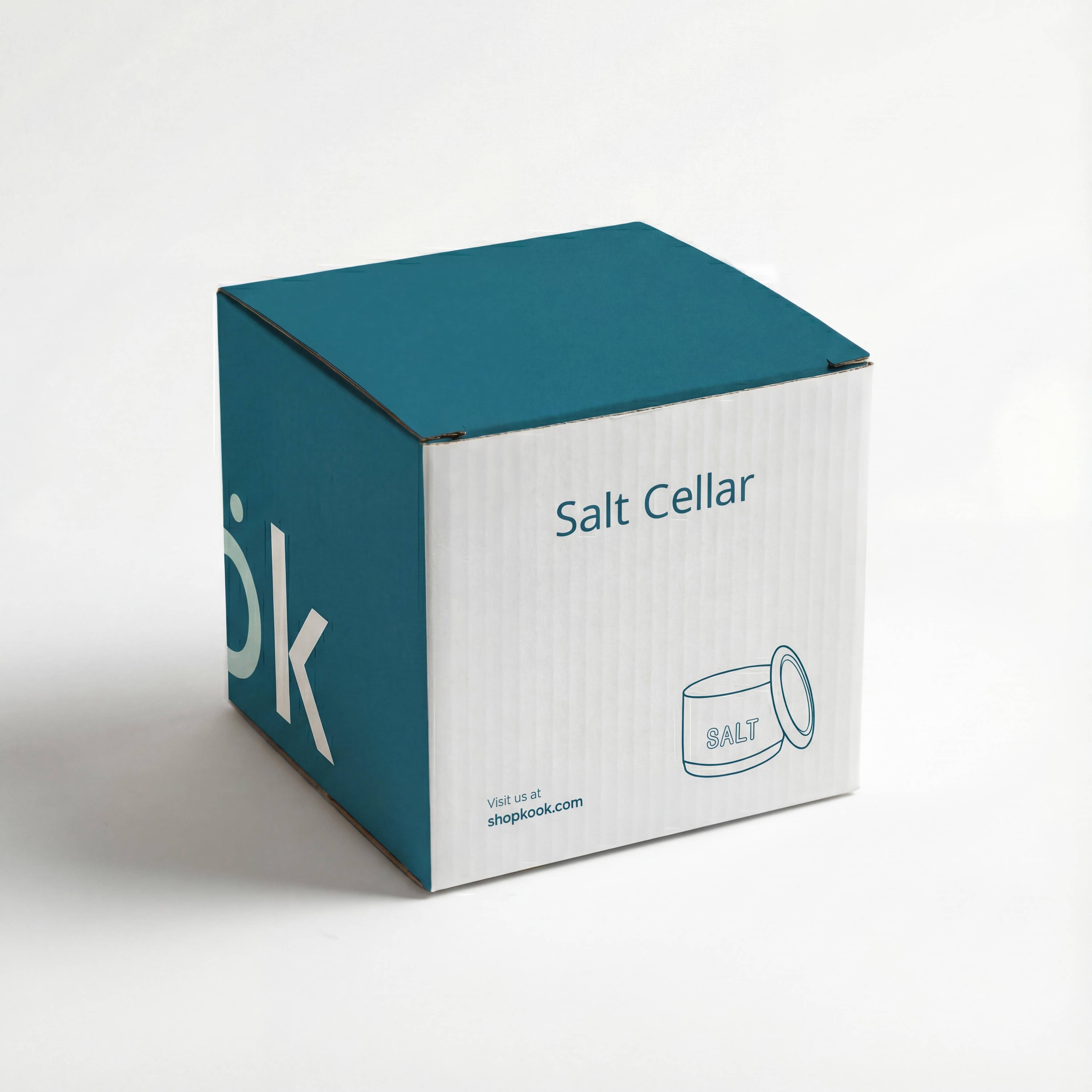 Kook - Wholesale Salt Mill - Kook Embossed Salt Cellar & Lid, Pressed Glass, 10 oz23