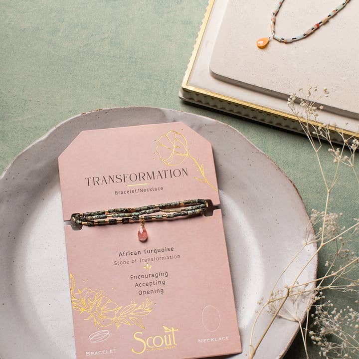 Scout Curated Wears - Wholesale Beaded Bracelet - Teardrop Stone Wrap Lapis/Amethyst/Silver - Stone of Clarity